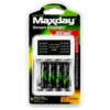 Batteriladdare för aa och aaa med 4 aaa-batterier och usb-c