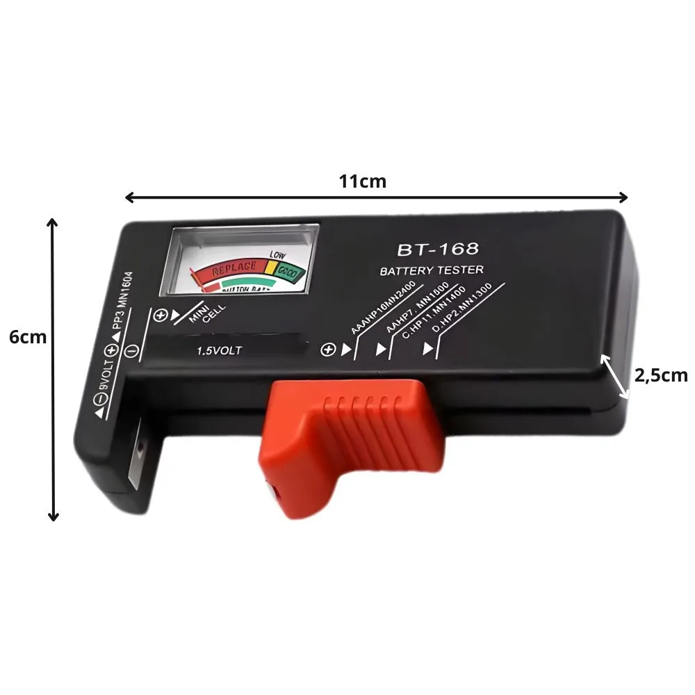 Batteritestare analog för aa, aaa, c, d och 9v - bild 10
