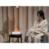 Bordskamin aroma diffuser luftfuktare med flamm-effekt