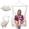 Brasiliansk hängande hammockstol med kuddar – bekväm och stilren