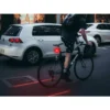 Cykelbaklykta med 5 led och laserspår – kompakt baklampa med universalfäste för ökad synlighet och säkerhet i trafiken