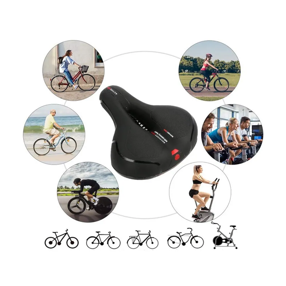 Cykelsadel komfort – mjuk sportsadel med fjädring & reflex - bild 4