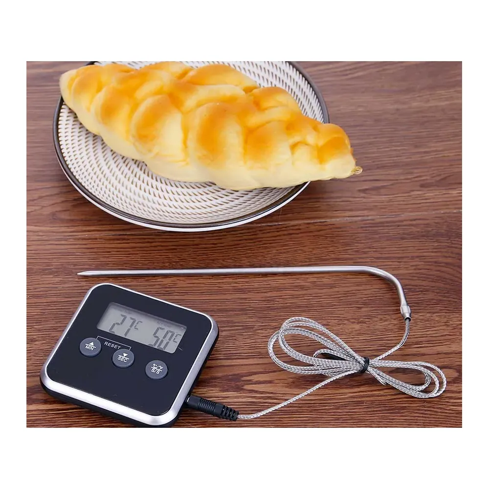 Digital kökstermometer med stekprobe, timer och larm - bild 3