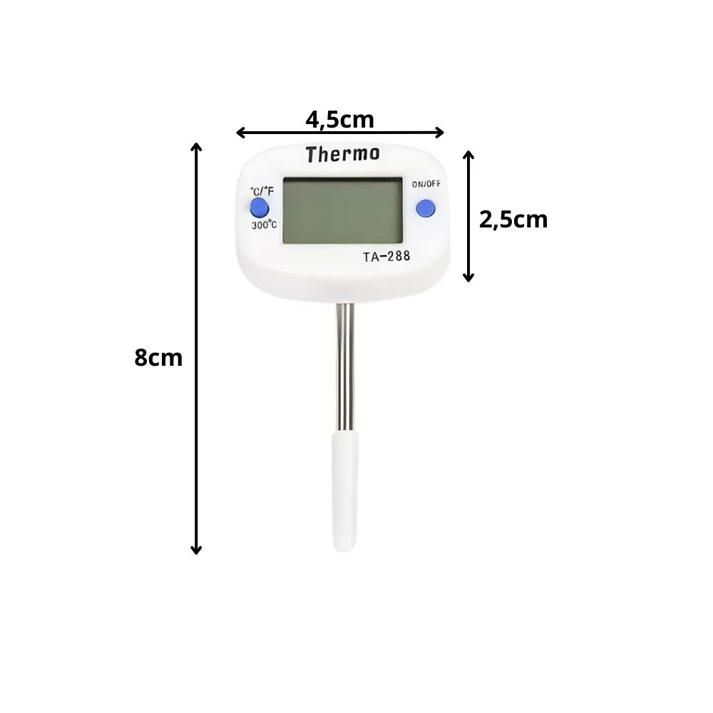 Digital stektermometer med lcd – kökstermometer för kött & grill upp till 300°c - bild 4