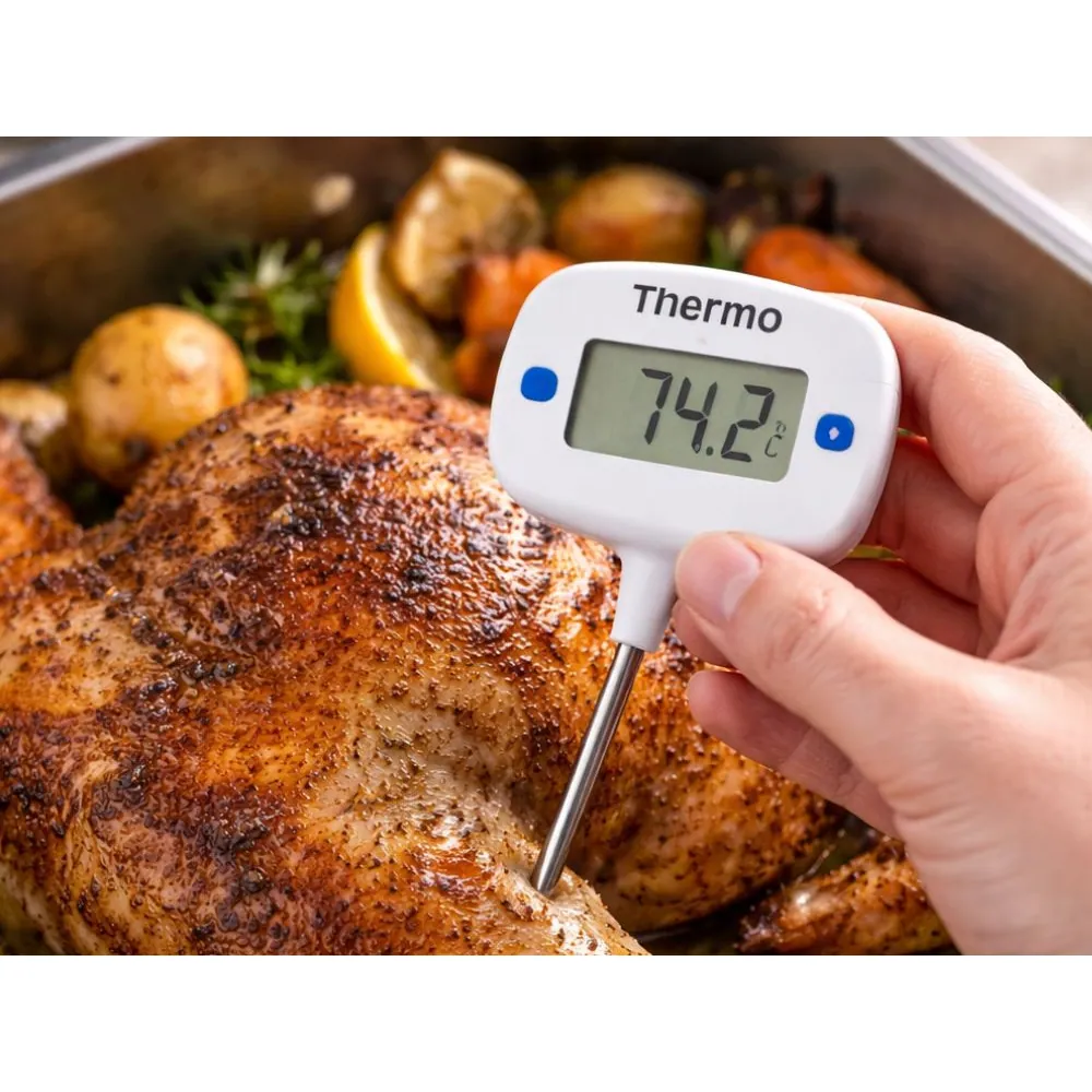 Digital stektermometer med lcd – kökstermometer för kött & grill upp till 300°c - bild 8