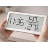 Digital termometer & hygrometer med klocka – temperatur & luftfuktighet för hem & kontor