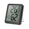 Digital termometer hygrometer mini väderstation svart