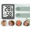 Digital termometer hygrometer mini väderstation svart