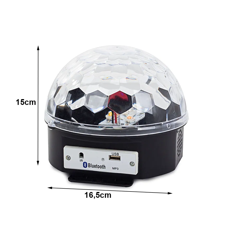 Discolampa | rgb discokula med fjärrkontroll bluetooth högtalare - bild 3