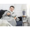 Extra stor och mjuk filttröja – varm hoodie-filt med huva, fickor och universell xxl-passform, grå