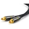 Flätad optisk toslink-kabel guldpläterad 3m