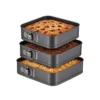 Fyrkantiga bakformar 3-pack – springformar med löstagbar botten 24/26/28 cm