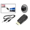 Hdmi till vga adapter med ljud mini jack 1080p