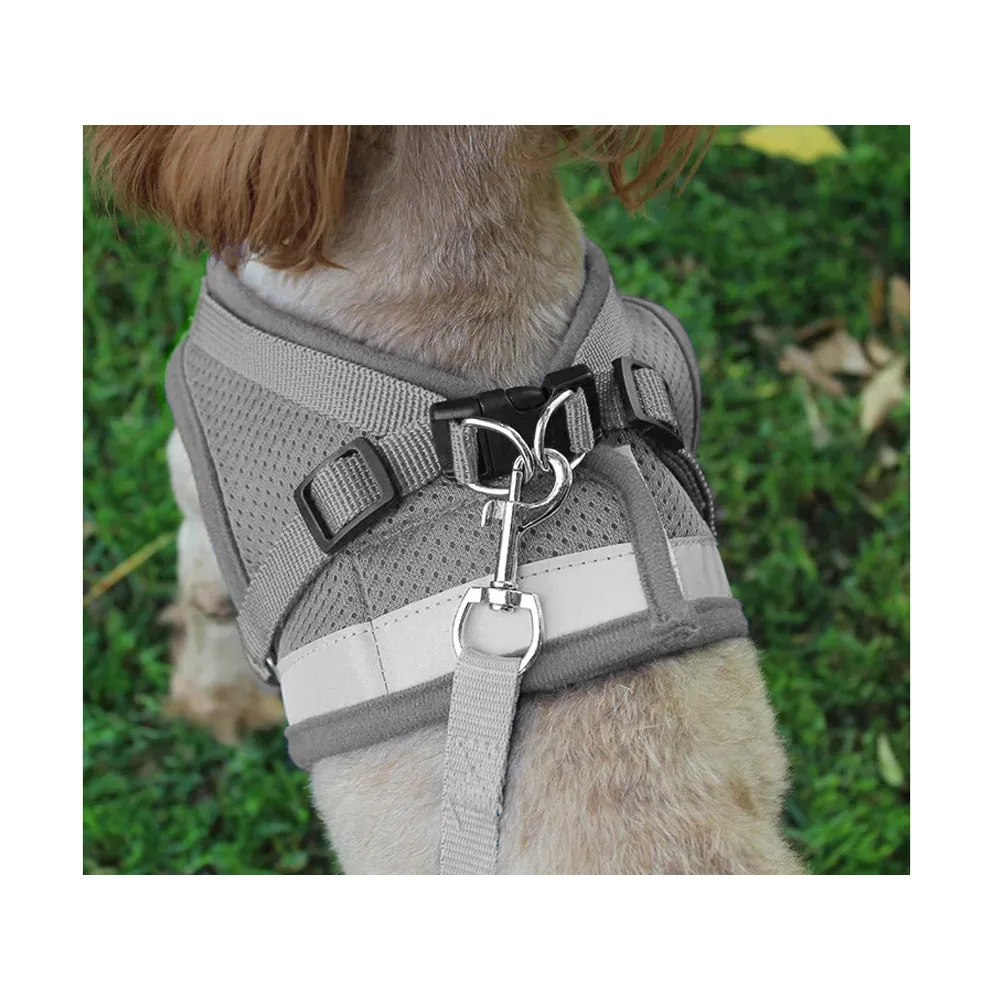 Hundsele mjuk tryckfri med reflex xs grå - bild 3