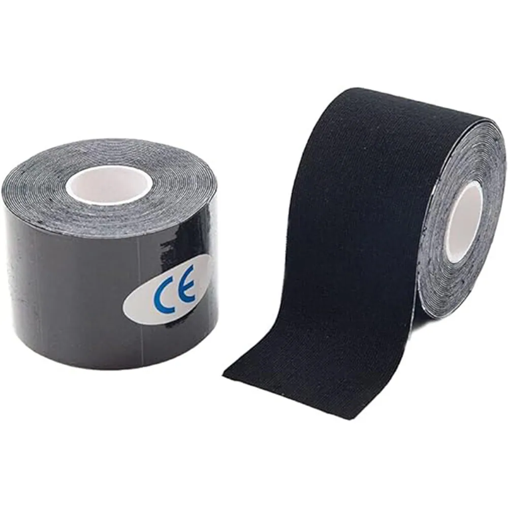 Kinesiotejp svart 5 cm x 5 m – elastisk sporttejp för stöd, cirkulation och smärtlindring vid träning och återhämtning - bild 6