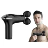 Kraftfull dubbel massagepistol för rygg och ben med 4 massagehuvuden