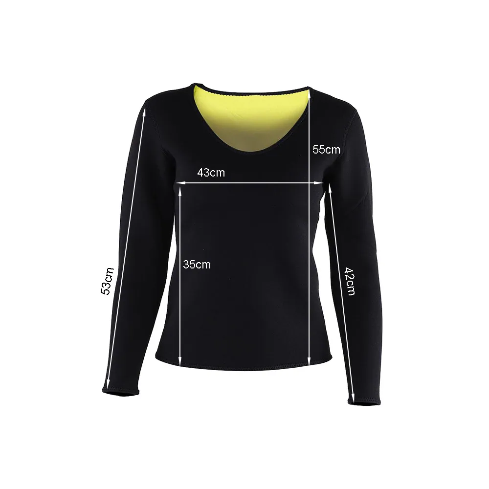 Långärmad neopren träningströja med sauna effect för kvinnor l/xl - bild 3