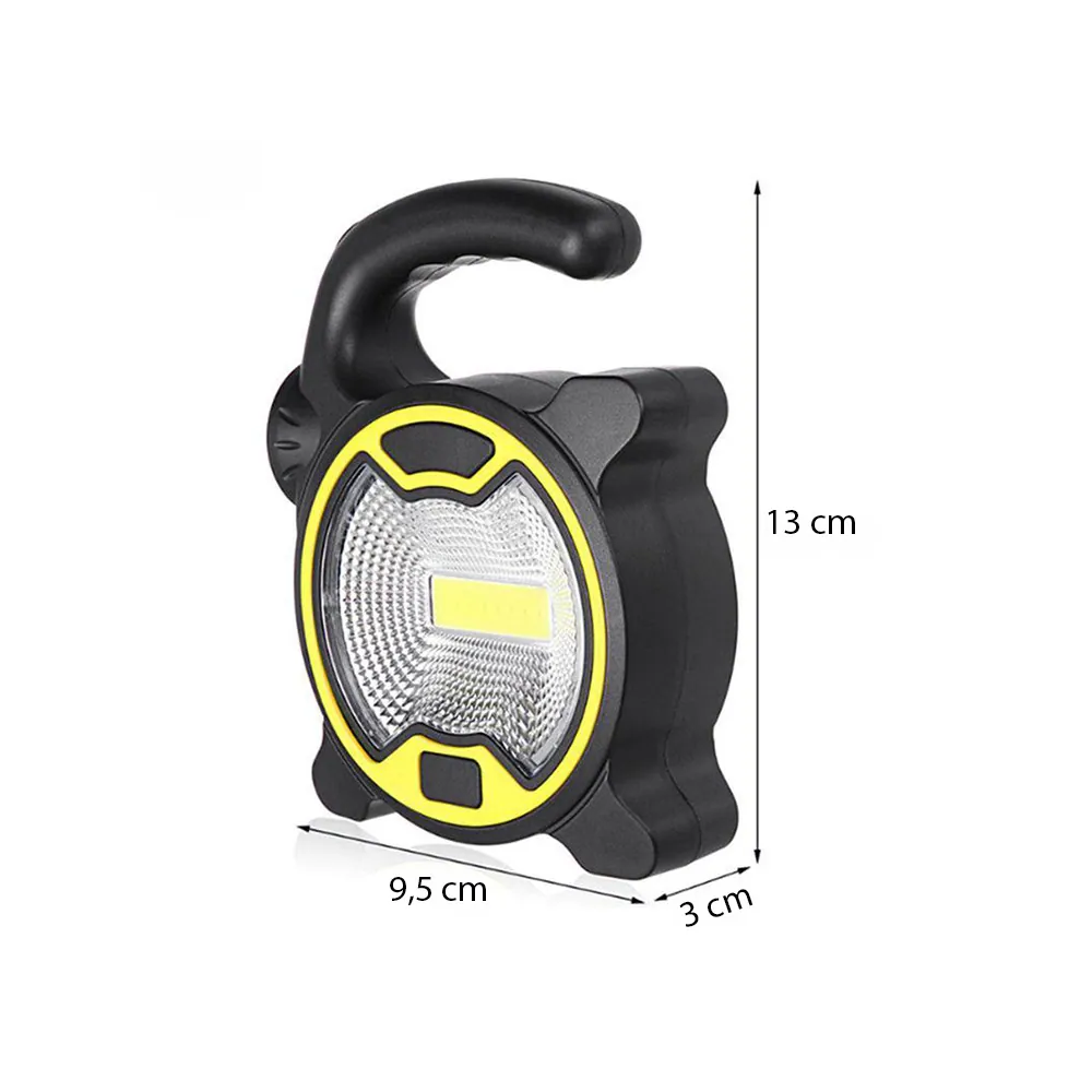 Led cob verkstadslampa arbetslampa med sidoljus batteridriven - bild 6