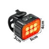Led cykellampa set fram och bak usb-uppladdningsbart ip65