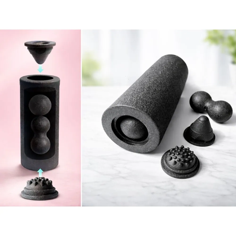 Massage roller set 5-i-1 – foam roller, massageboll & duoboll för muskelåterhämtning - bild 5