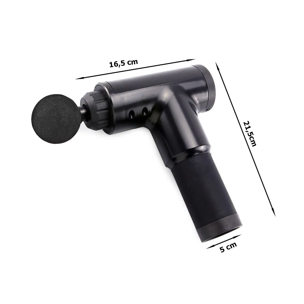 Massagepistol – kraftfull trådlös kroppsmassager med 6 hastigheter och 4 massagehuvuden för djup muskelavslappning - bild 3