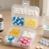 Dosett pillerask förvaringsbox transparent