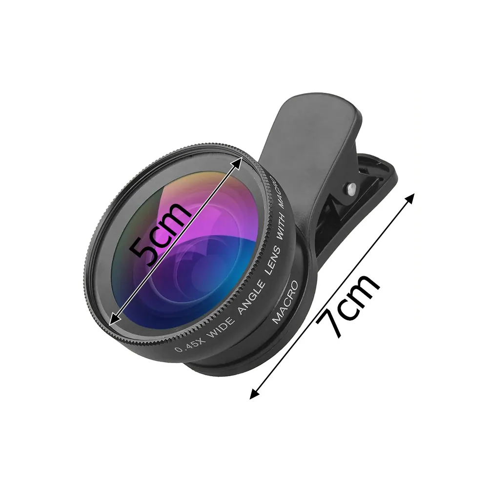 Mobilkameraobjektiv 2-i-1 – vidvinkel 0. 45× & makro 12. 5× clip-on för smartphone - bild 5