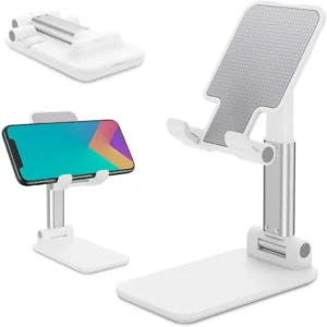 Mobilställ och Tabletthållare Hopfällbar Vit