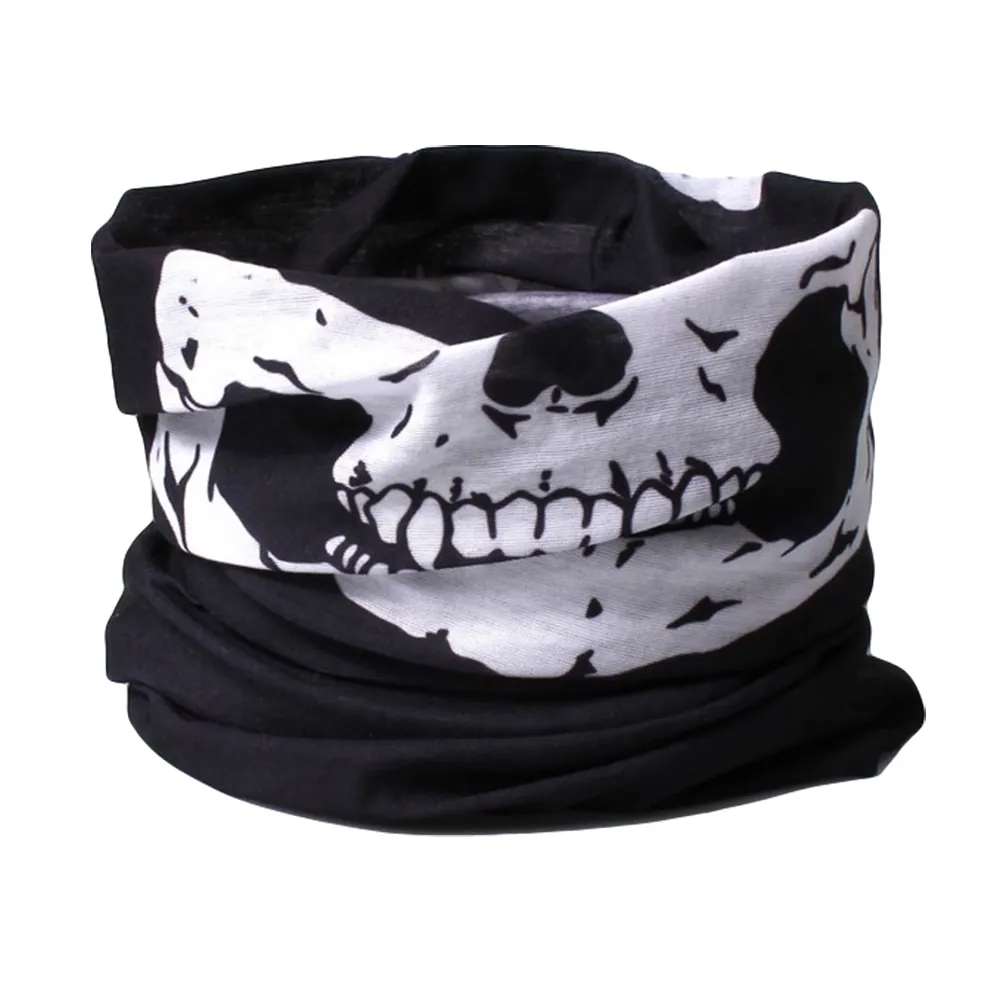 Multifunktionell balaclava & ansiktsscarf med dödskalle-motiv - bild 4