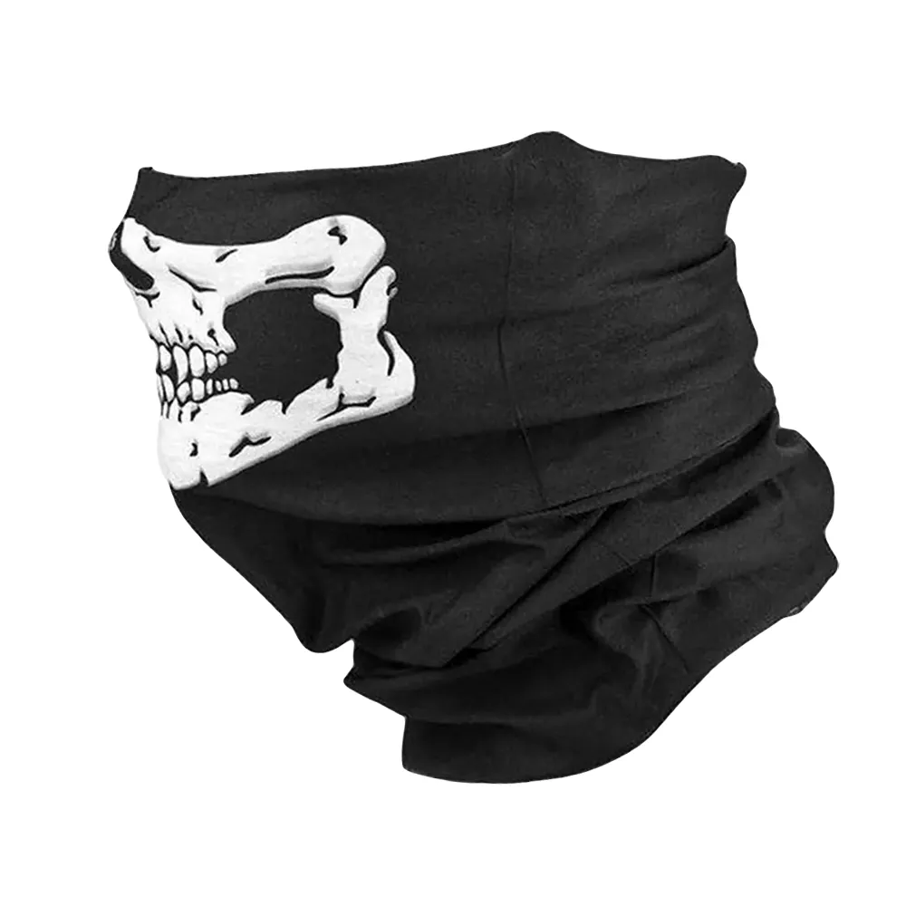 Multifunktionell balaclava & ansiktsscarf med dödskalle-motiv - bild 5