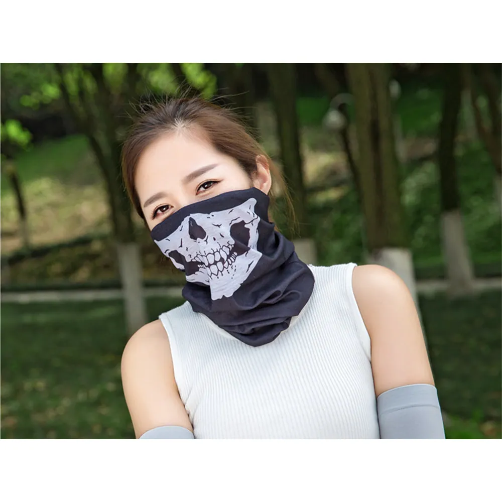 Multifunktionell balaclava & ansiktsscarf med dödskalle-motiv - bild 7