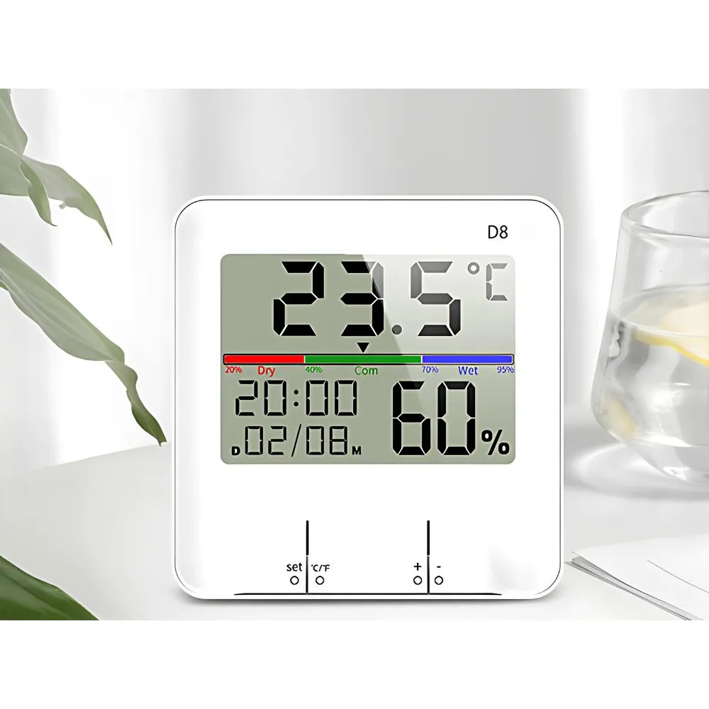 Multifunktionell väderstation med termometer, hygrometer och klocka - bild 7