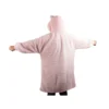 Oversize alien snuggie med luva | mysig filt med ärmar rosa