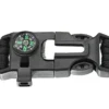 Parcordarmband 5-i-1 camouflage – kompass, tändstål, visselpipa, survival