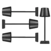 Portabel bordslampa touch trådlös med 3 ljussteg usb-c uppladdningsbar silver
