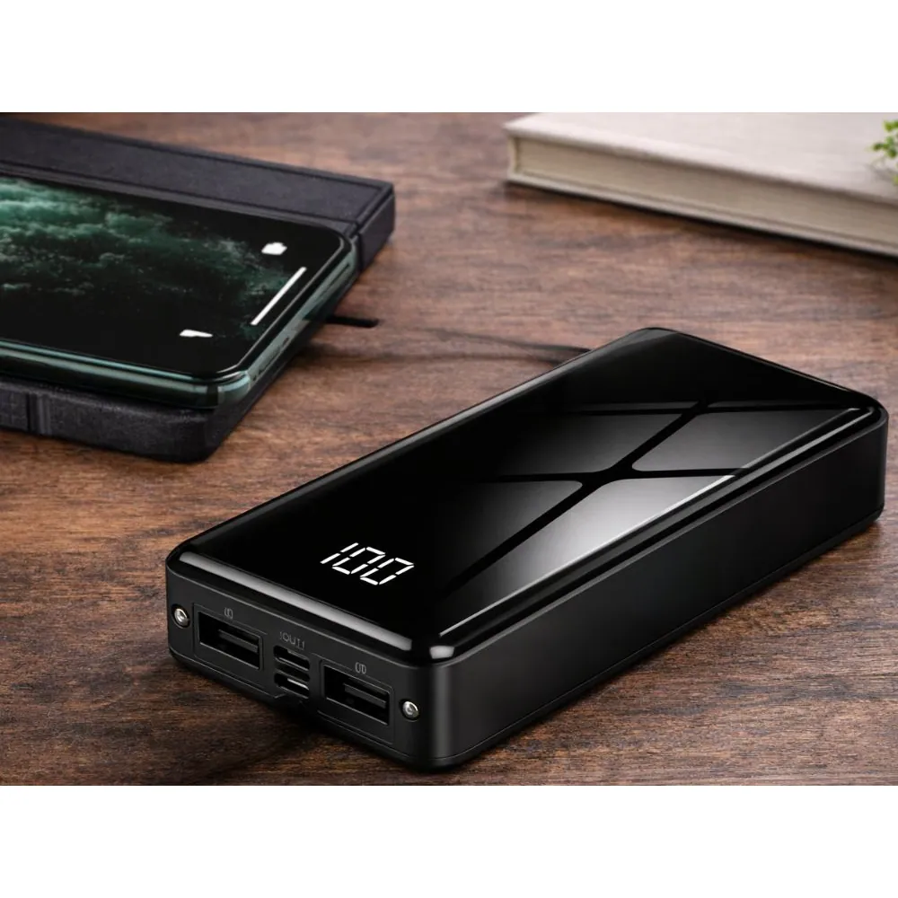 Powerbank 20000 mah – usb-c & usb-a snabbladdare med led-ficklampa - bild 3
