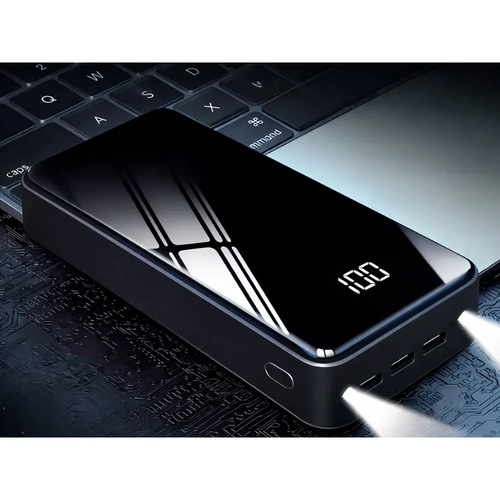 Powerbank 20000 mah – usb-c & usb-a snabbladdare med led-ficklampa - bild 7