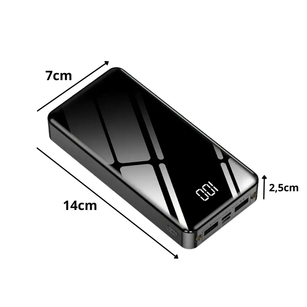 Powerbank 20000 mah – usb-c & usb-a snabbladdare med led-ficklampa - bild 8