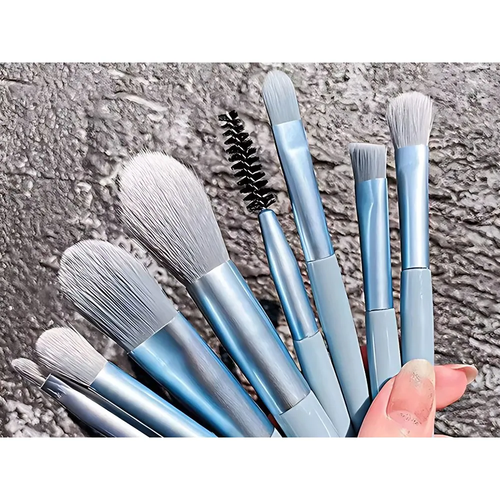 Professionellt set med 8 ögonmakeupborstar & ögonbrynsborstar med etui - bild 2