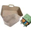 Rektangulär silikoninsats till air fryer 20x14cm, non-stick