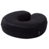 Resekudde memory foam – nackkudde för bil, flyg & resor – svart