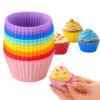 Silikonformar för muffins & cupcakes – 12-pack återanvändbara bakformar