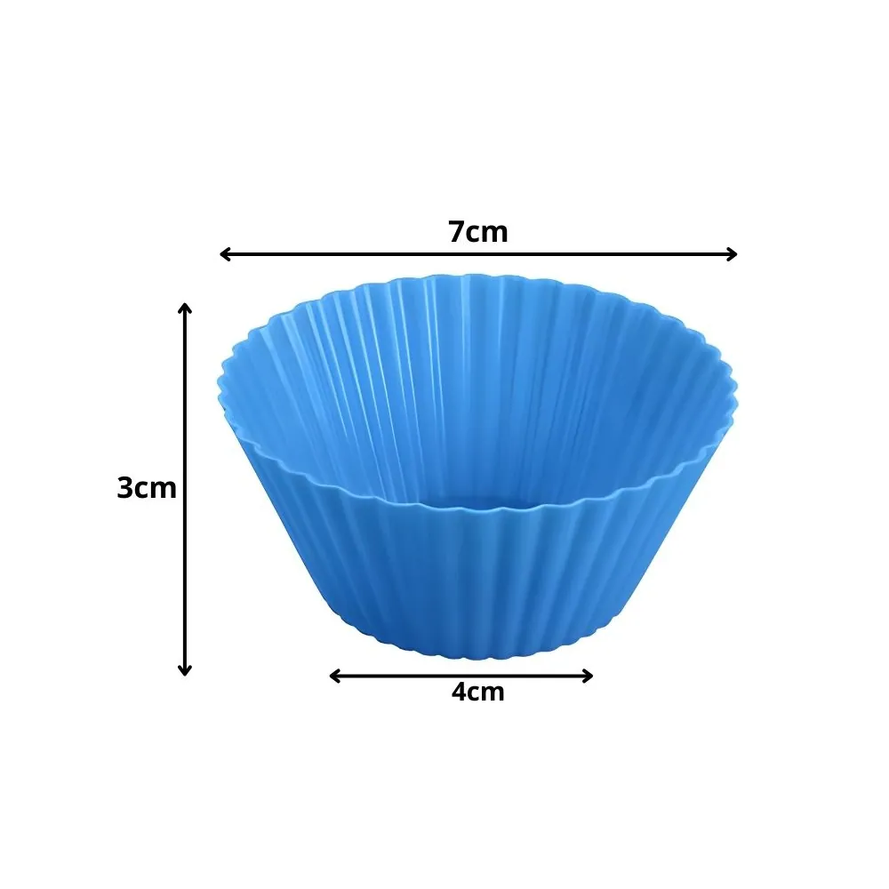 Silikonformar för muffins & cupcakes – 12-pack återanvändbara bakformar