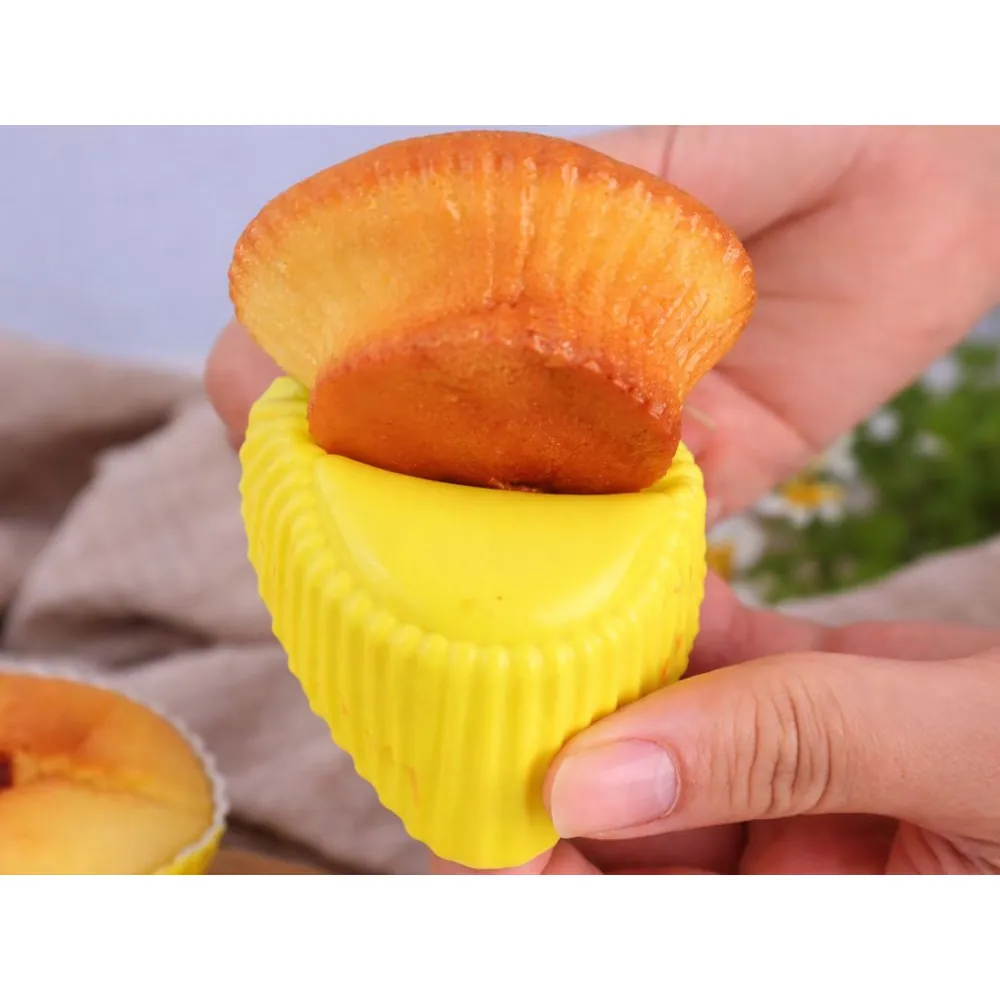 Silikonformar för muffins & cupcakes – 12-pack återanvändbara bakformar