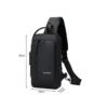 Sling bag / enaxlad ryggsäck med kodlås & usb-port – svart, vattentålig (8l)