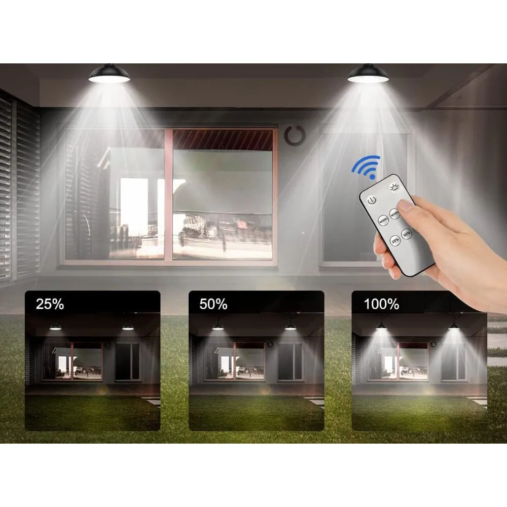Solcellsdriven led-utomhuslampa med fjärrkontroll och skymningssensor