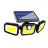 Solcellsdriven spotlight med rörelse- och skymningssensor, extra solpanel