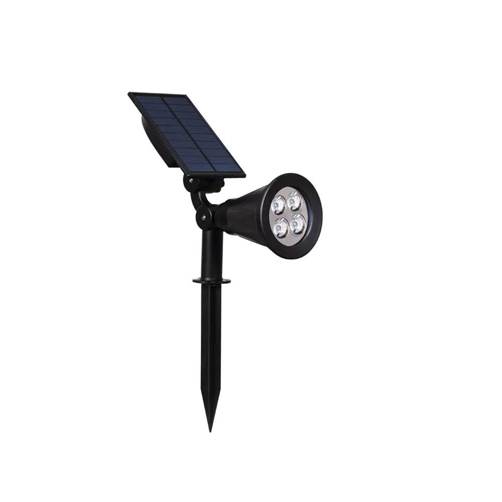 Solcellsdriven trädgårdsspot med 4 led – justerbar lampa med 3 ljusstyrkor - bild 3