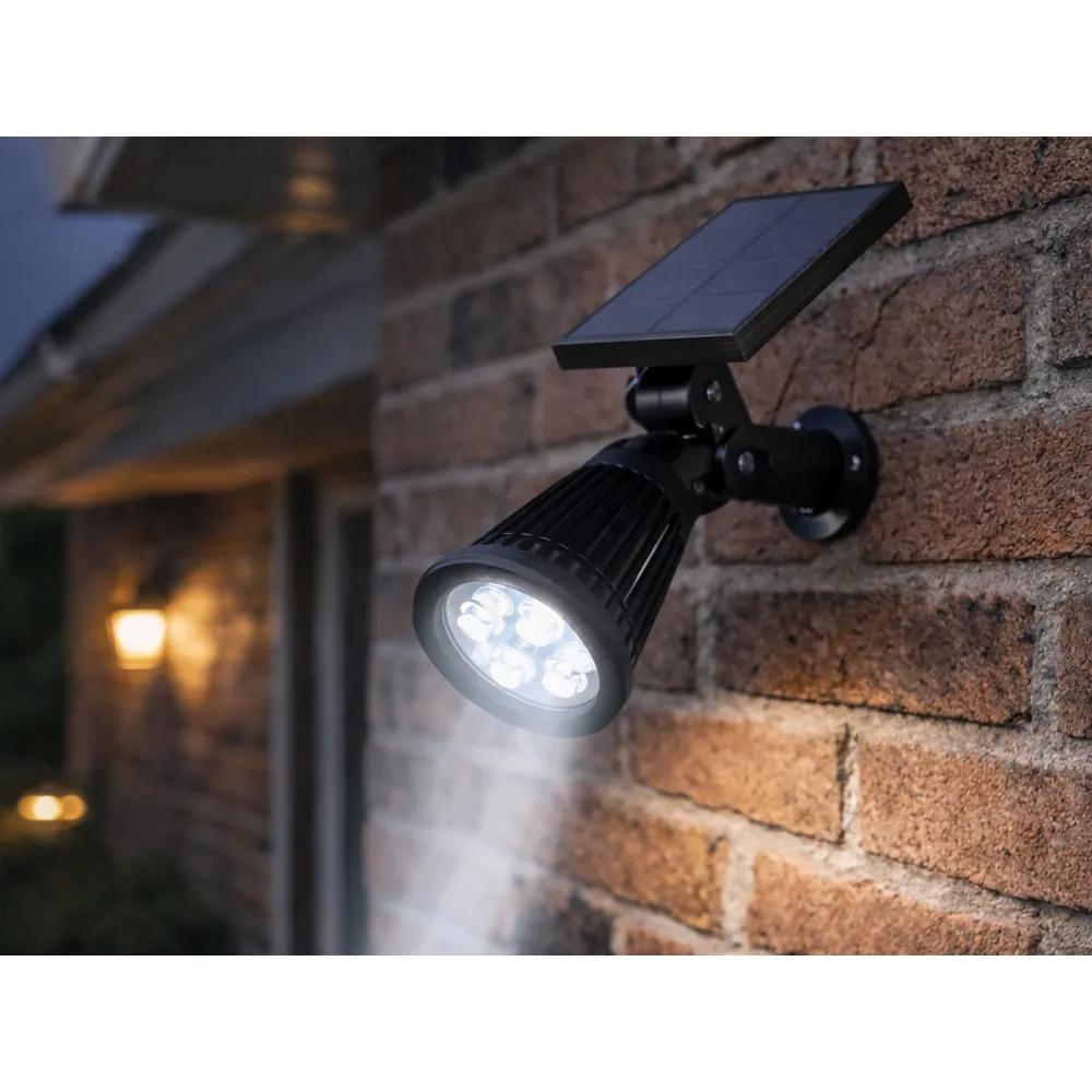 Solcellsdriven trädgårdsspot med 4 led – justerbar lampa med 3 ljusstyrkor - bild 6