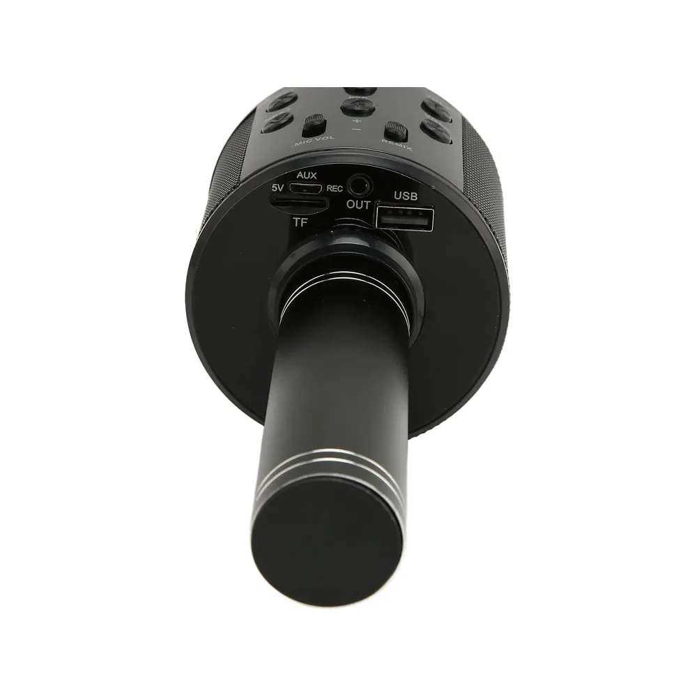 Trådlös bluetooth karaoke-mikrofon med högtalare och fodral svart - bild 4